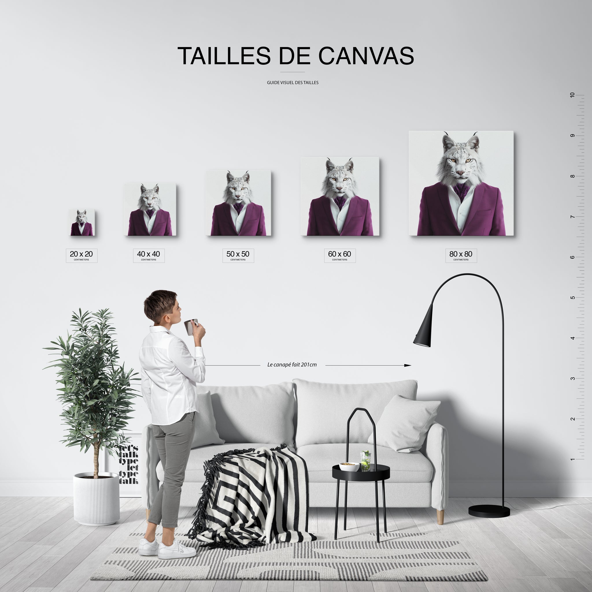 tableau_mural_d'animaux_en_costume