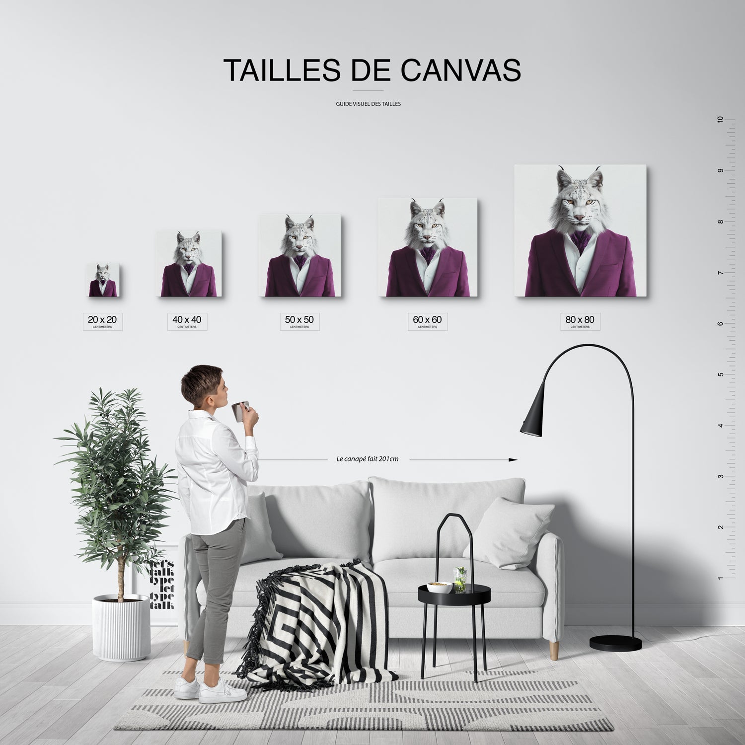 tableau_mural_d'animaux_en_costume