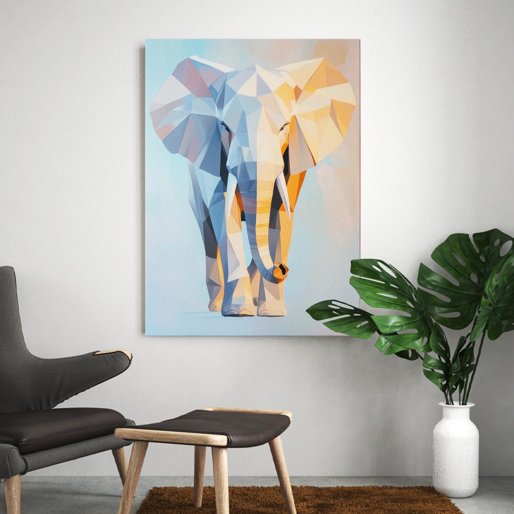 Tableau Origami Eléphant