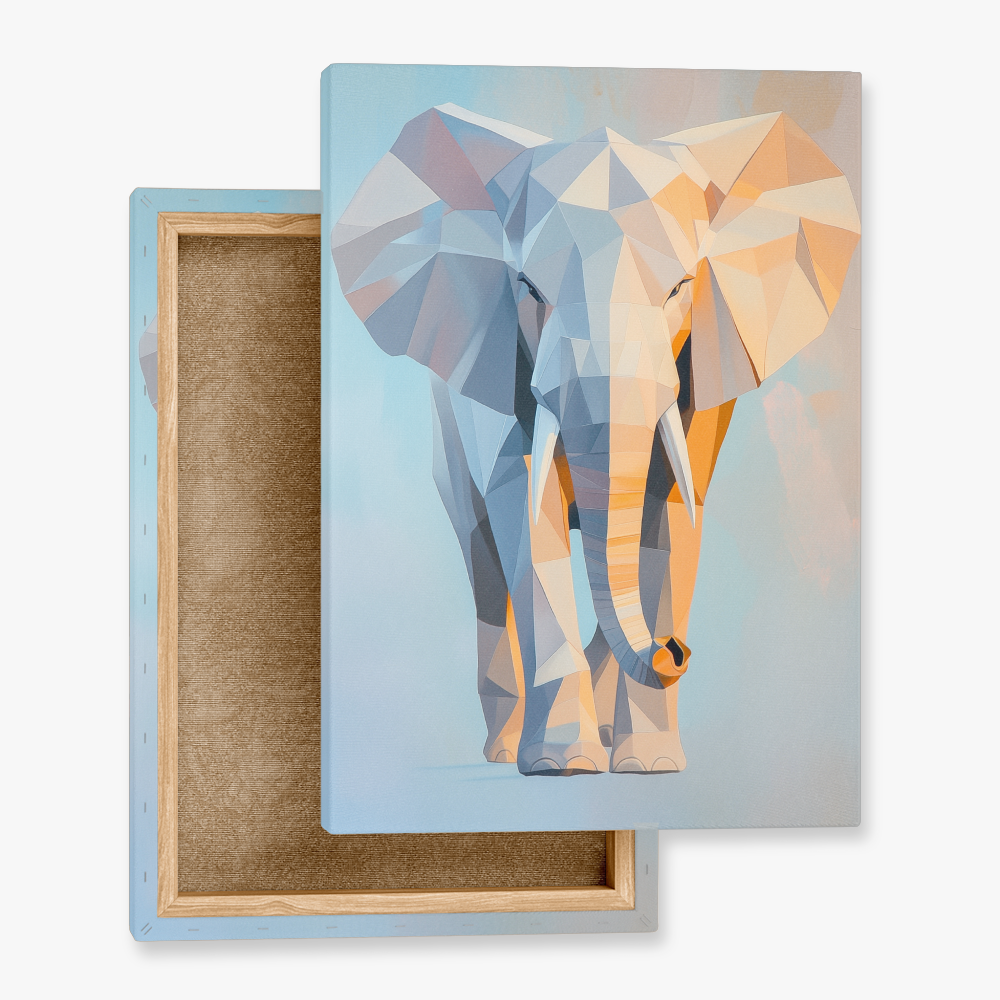 Tableau Origami Eléphant