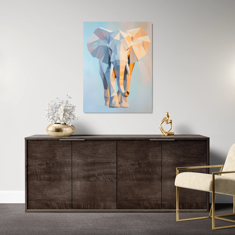 Tableau Origami Eléphant