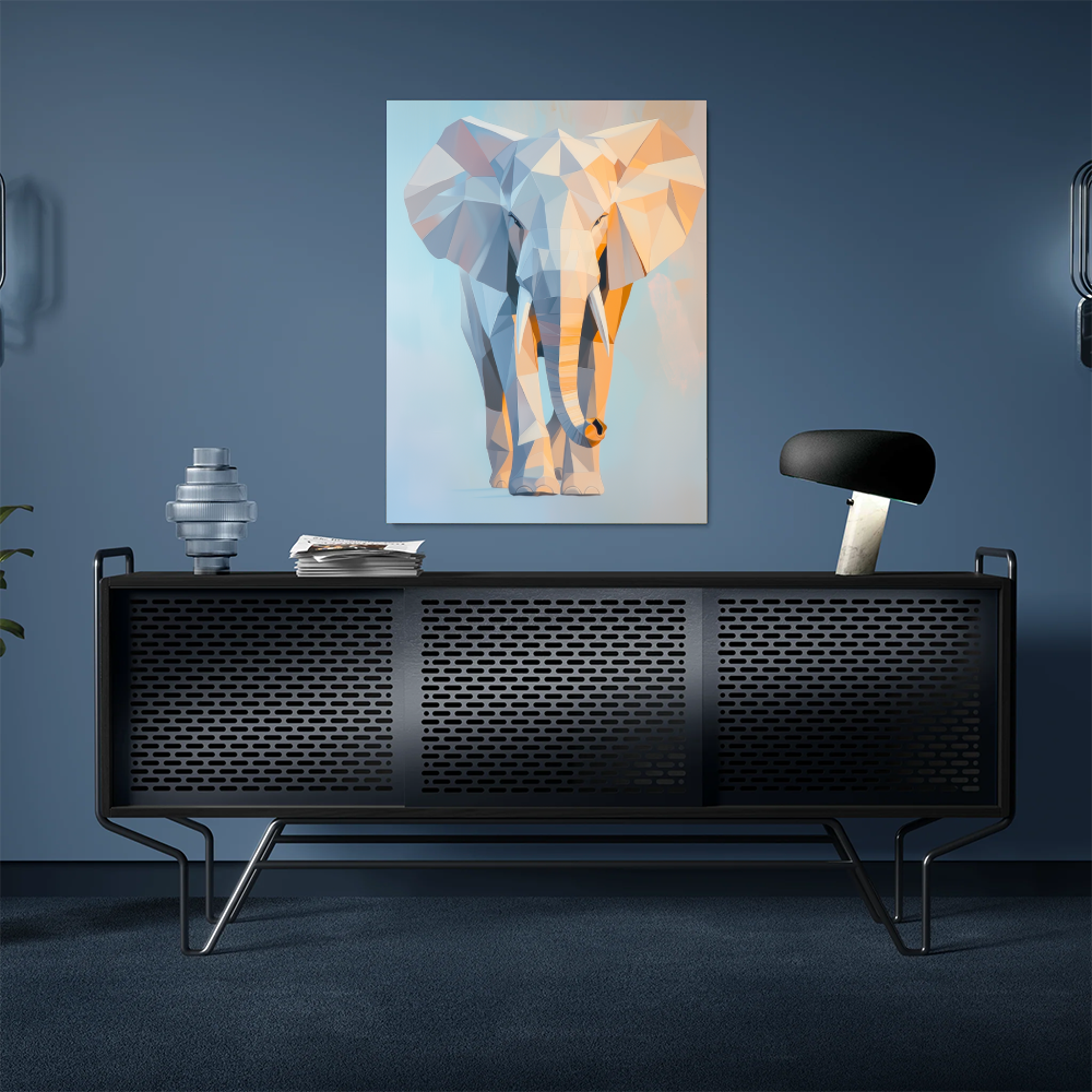 Tableau Origami Eléphant