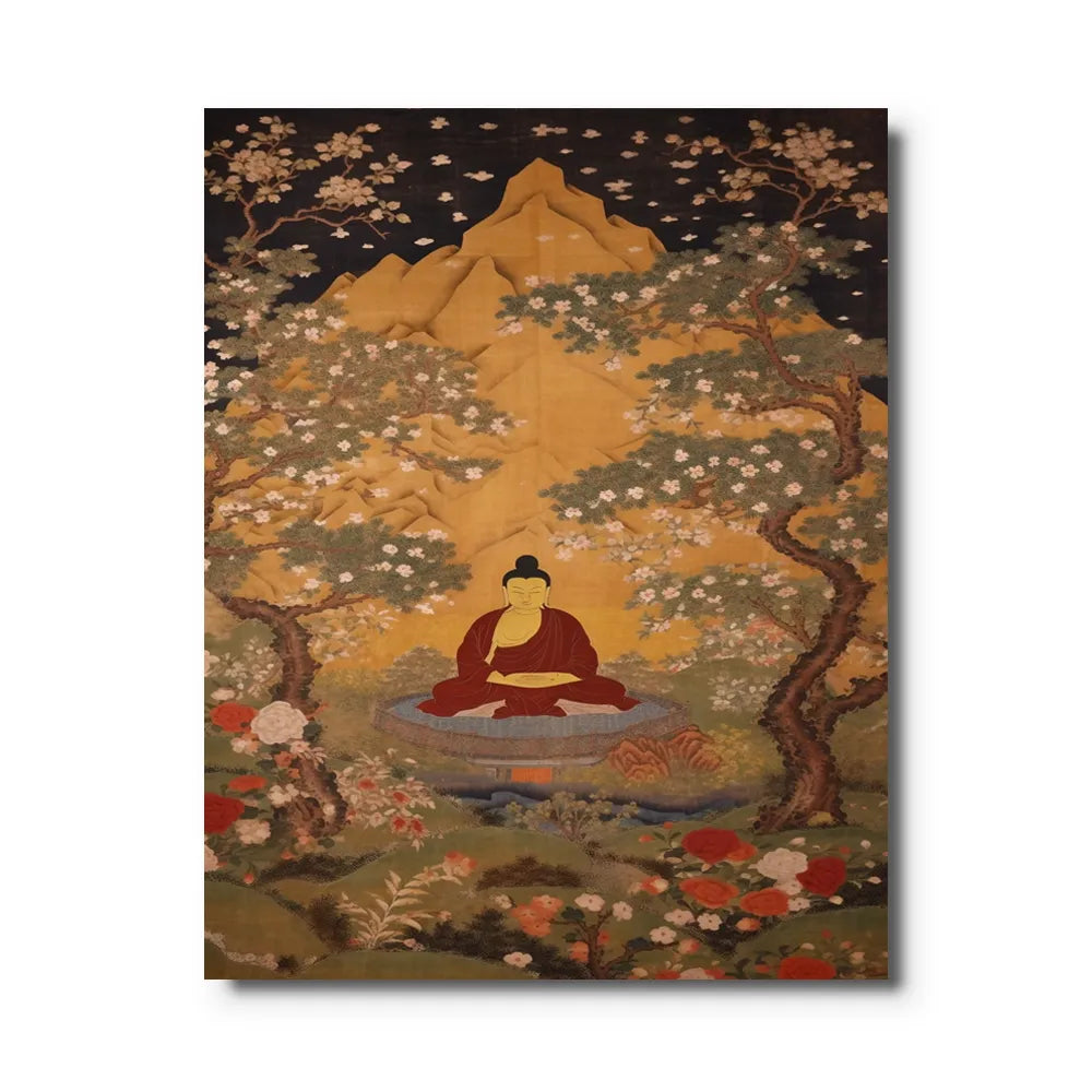 toile ancien bouddha