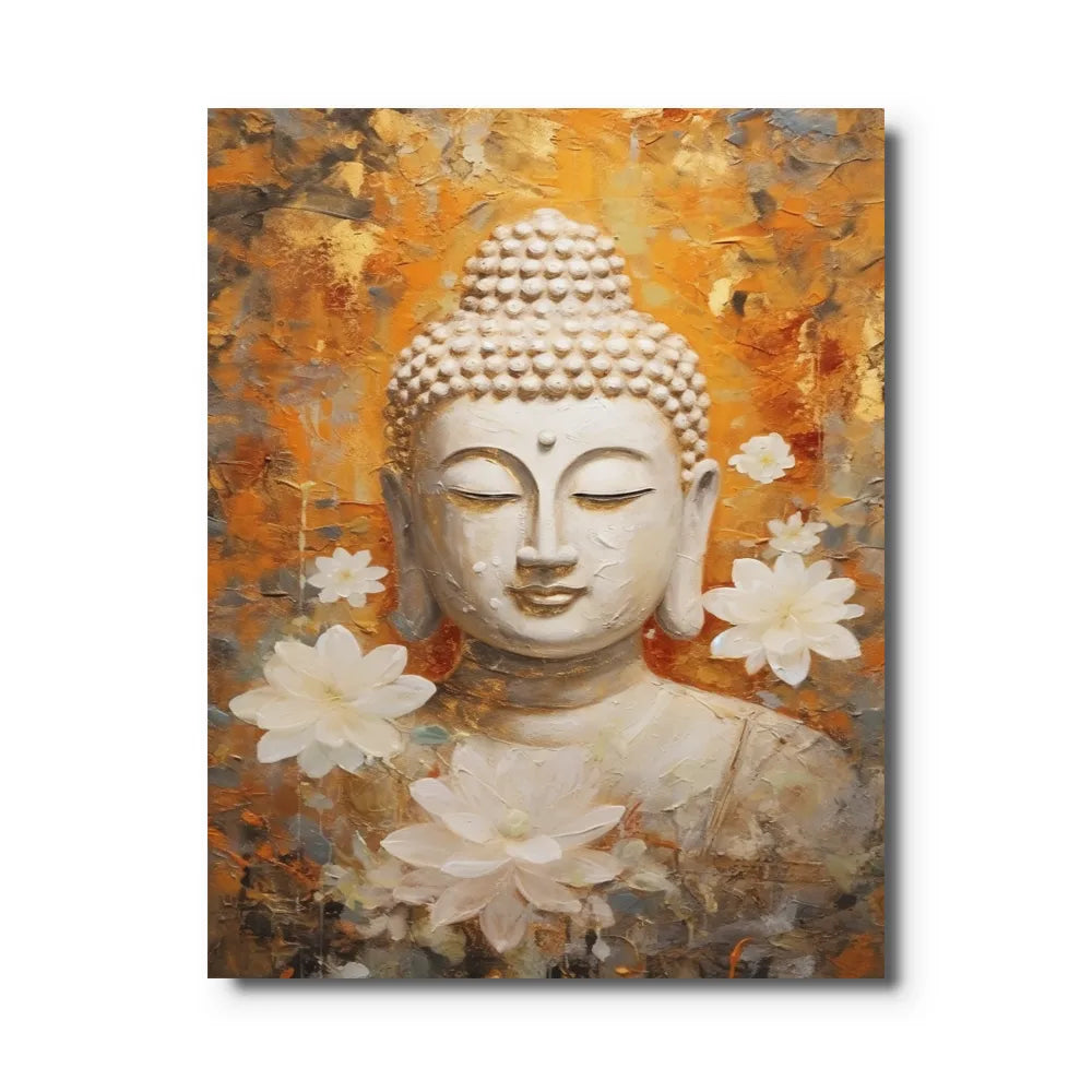 toile bouddha blanc