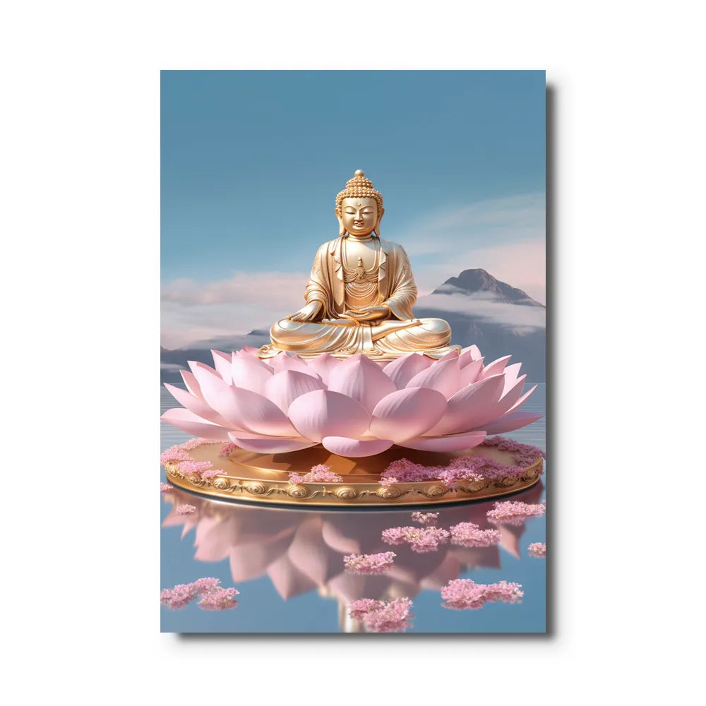 Tableau Bouddha Lotus | IA Galerie
