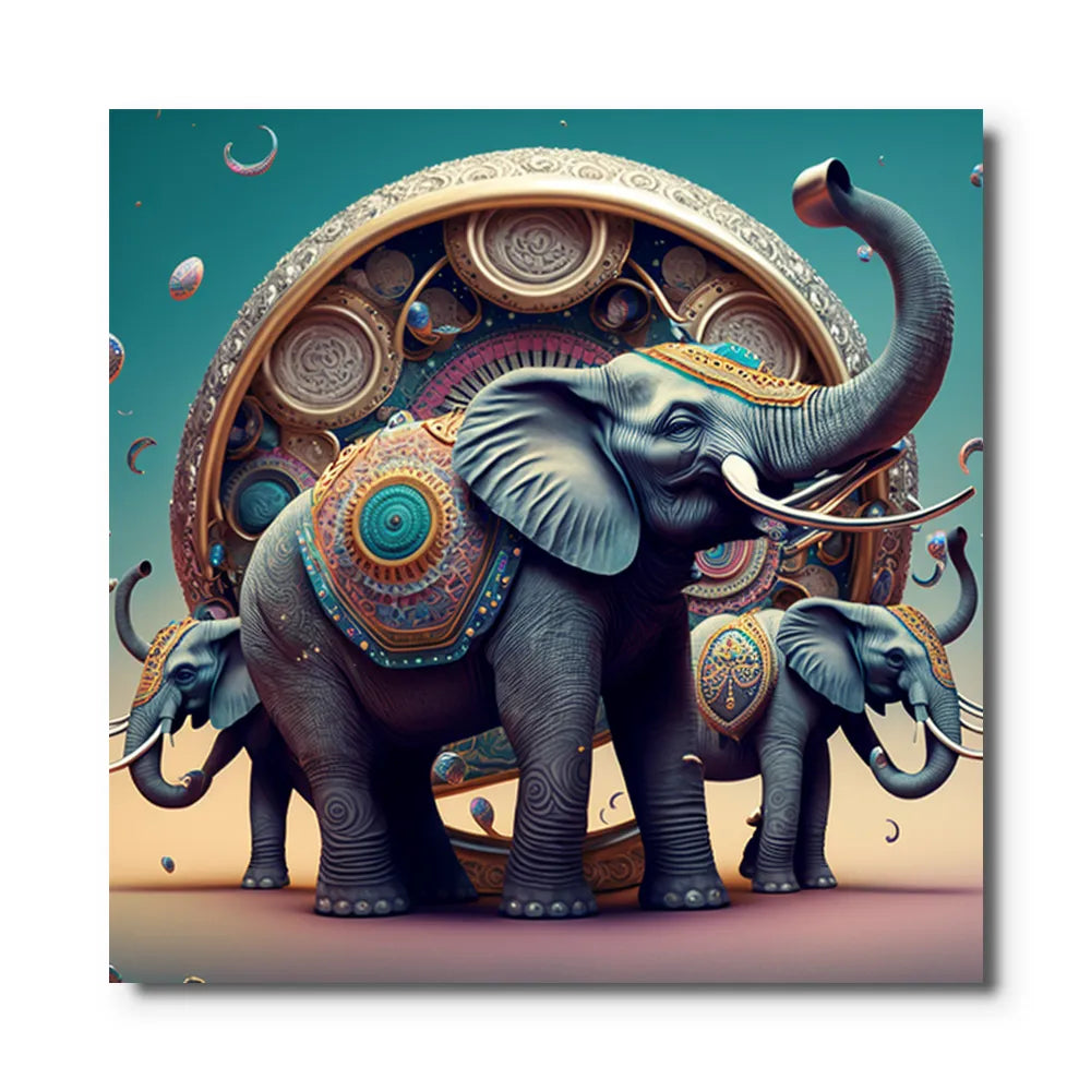 toile contemporaine elephant