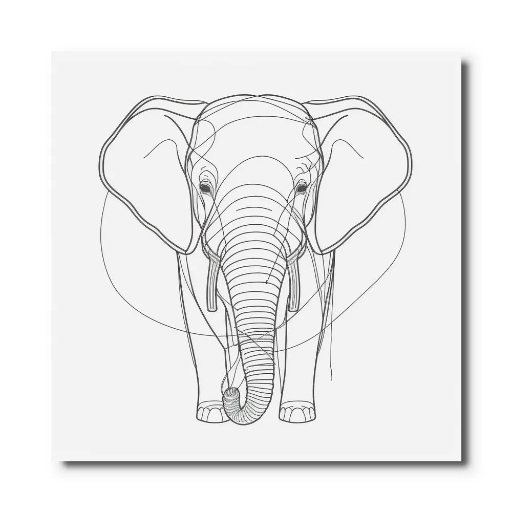 toile dessin elephant
