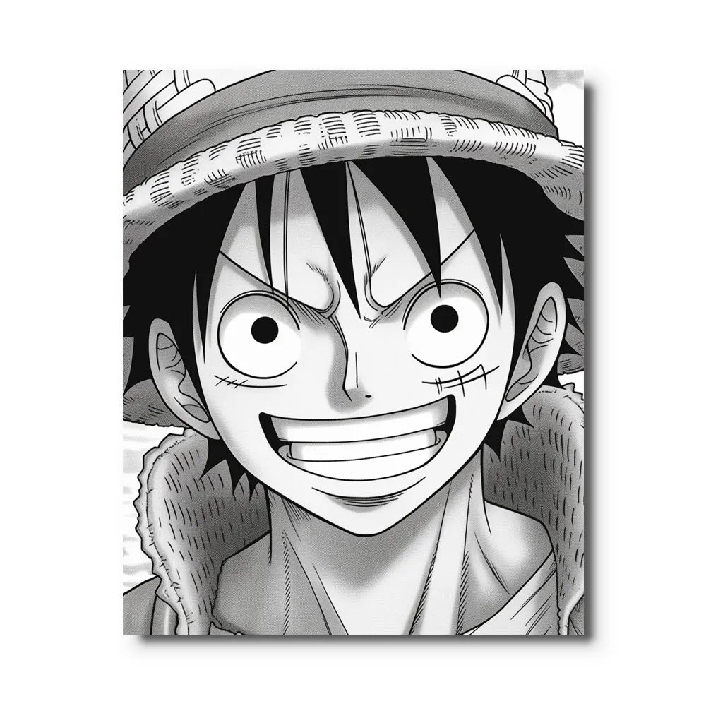 Tableau One Piece Noir et Blanc