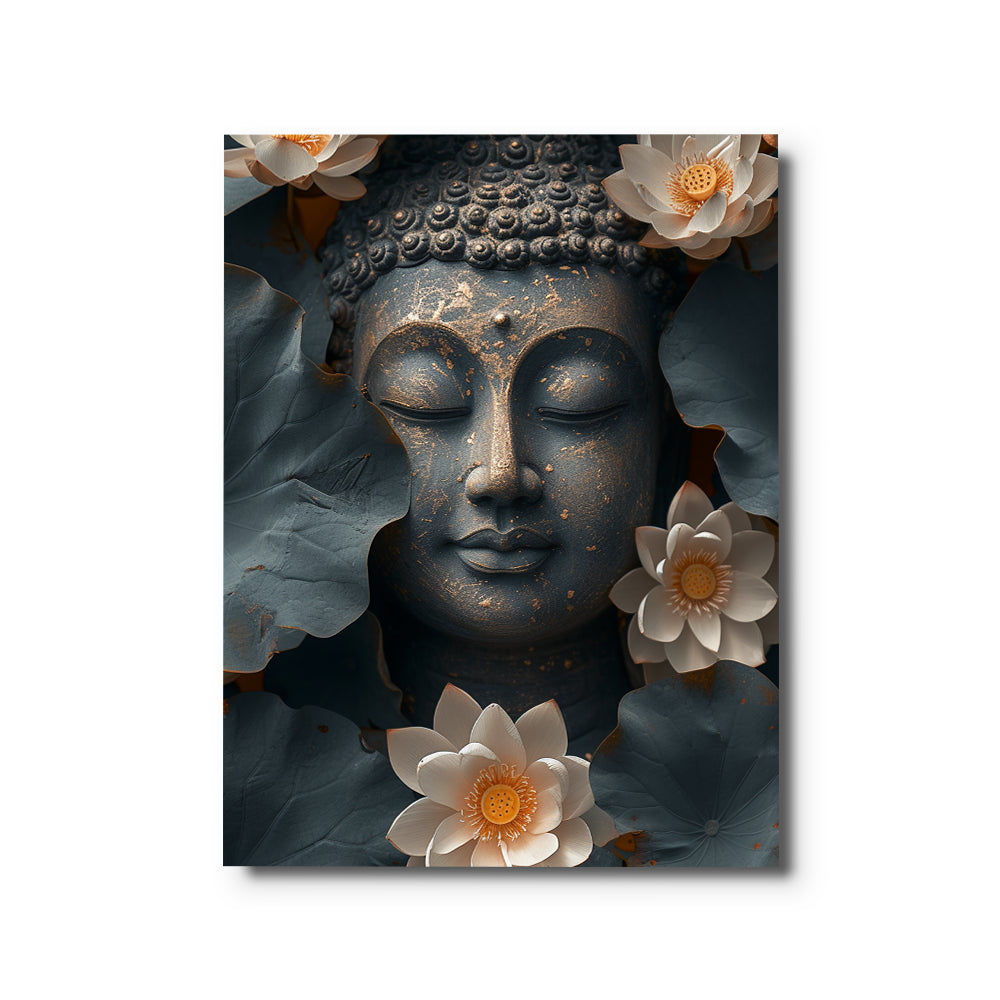 toile_Moderne_Tableau_Bouddha_Lotus