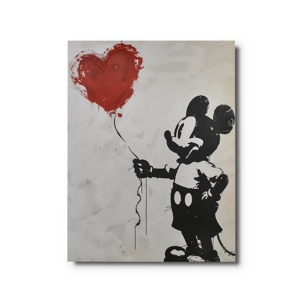 toile_banksy_ballon_mickey
