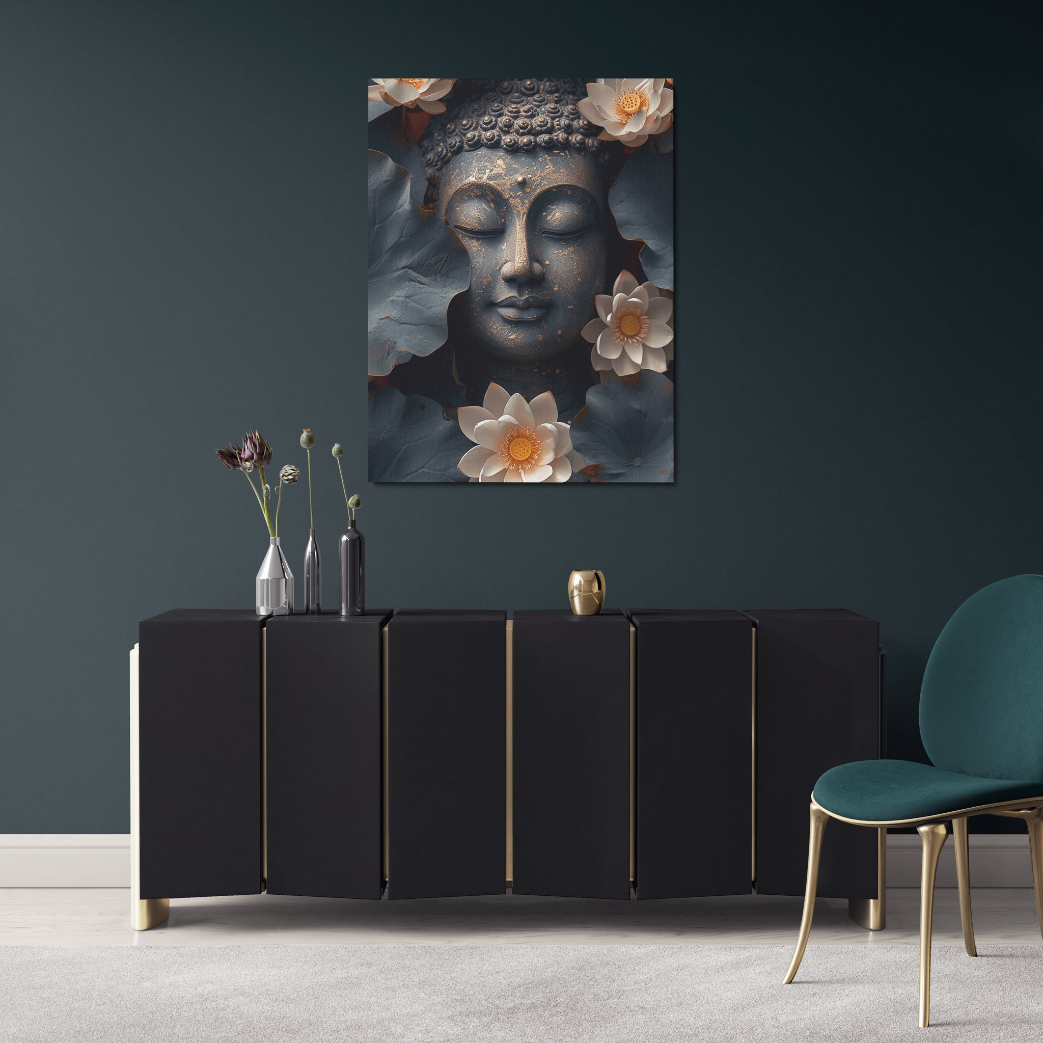 toile_decorative_Tableau_Bouddha_Lotus