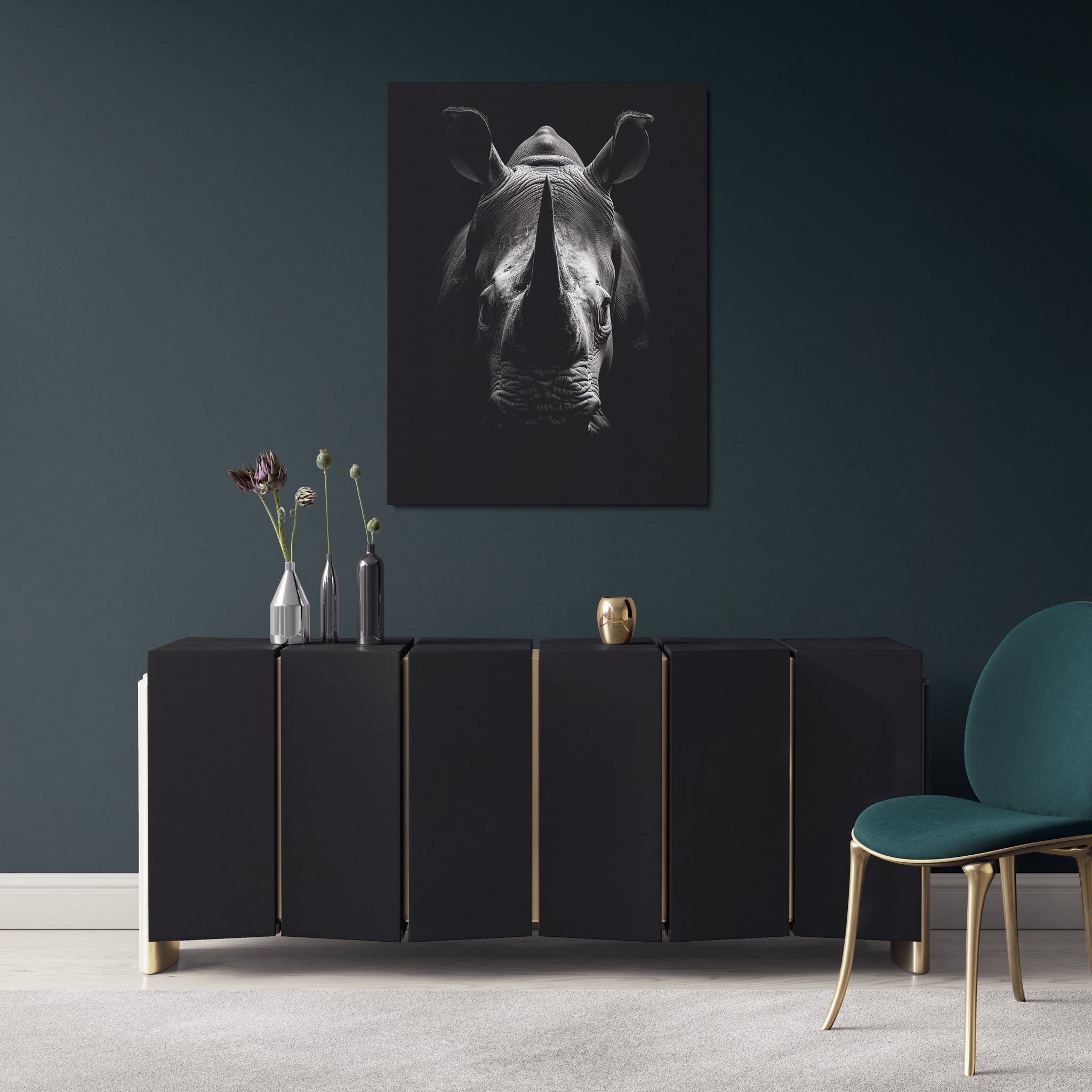 toile_decorative_animaux_afrique_noir_et_blanc
