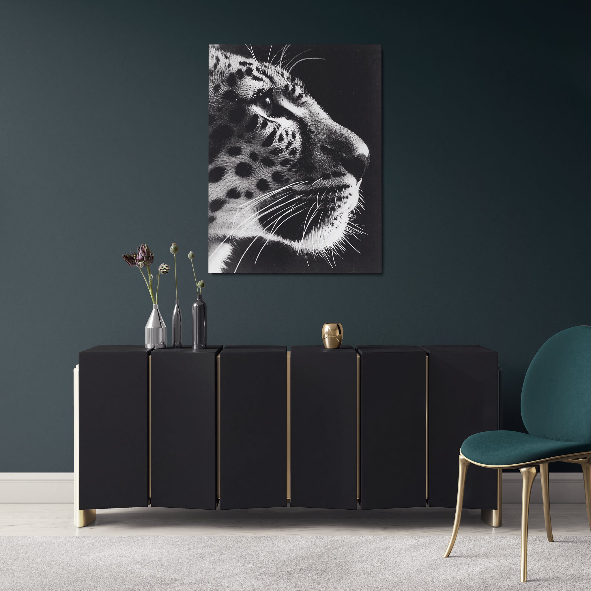 toile_decorative_animaux_noir_et_blanc