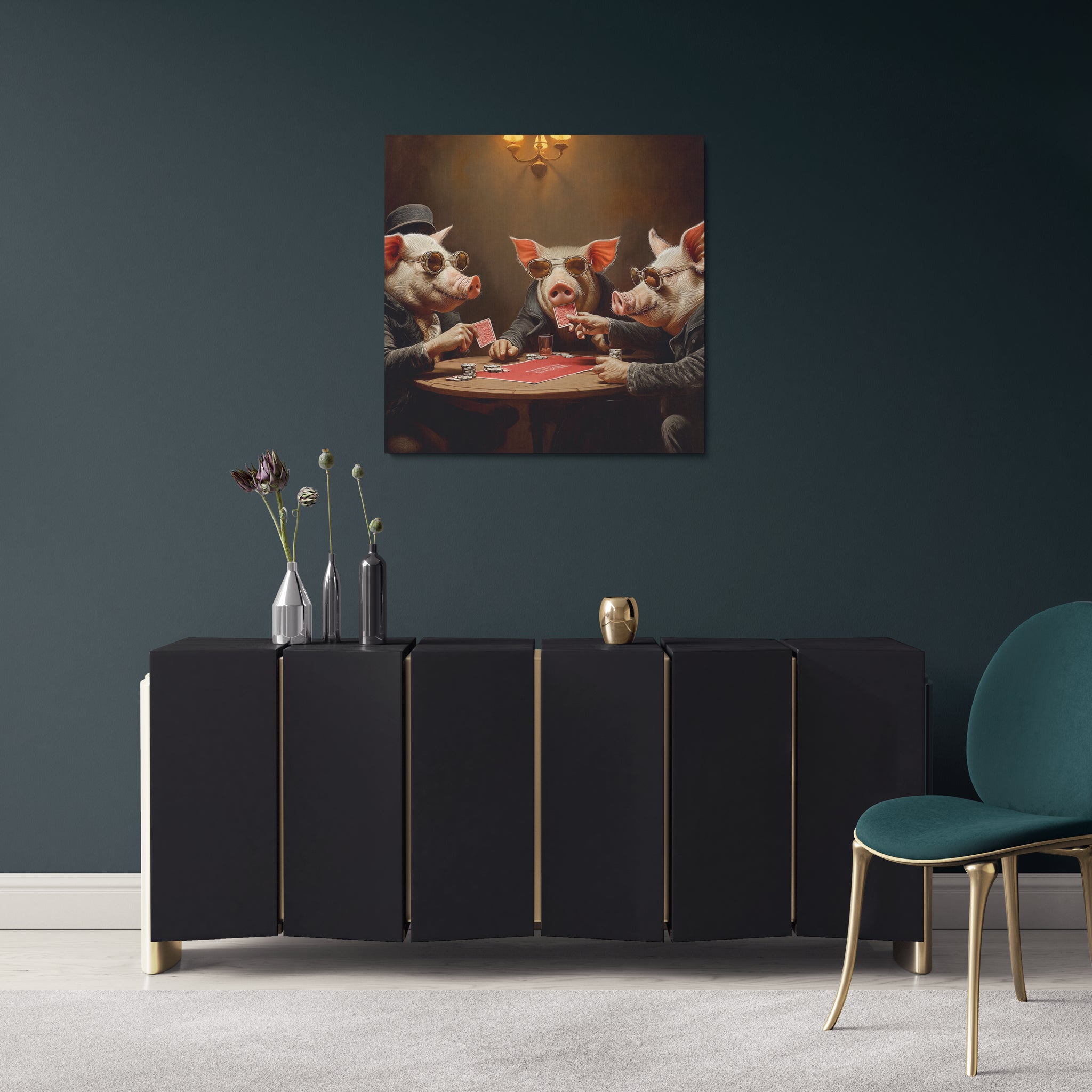 toile_decorative_animaux_poker