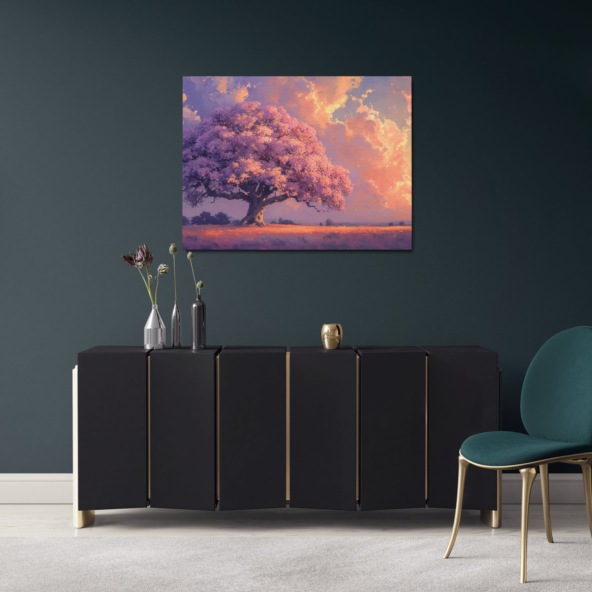 toile_decorative_arbre_de_vie_rose