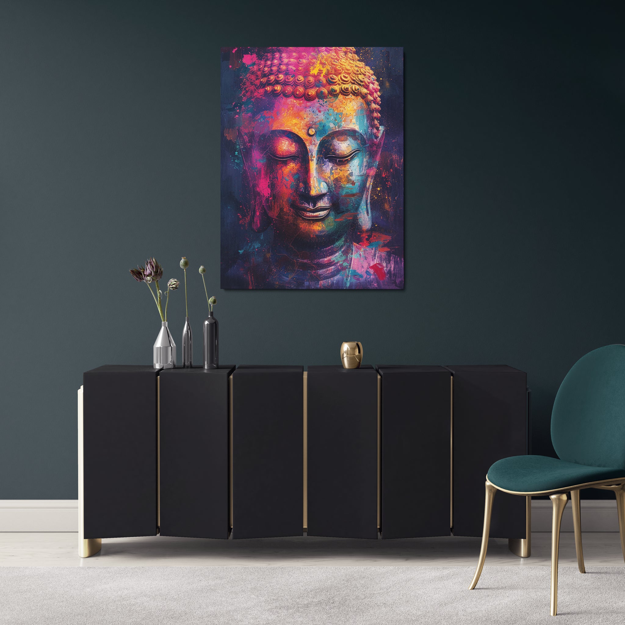toile_decorative_bouddha_colore