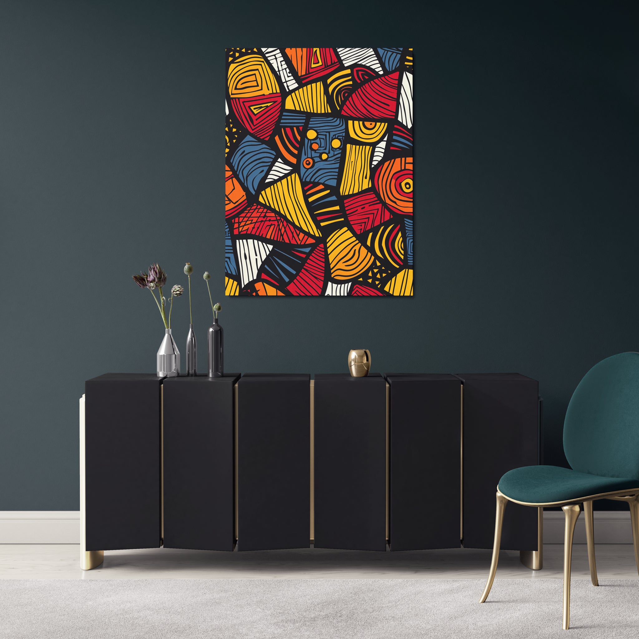 toile_decorative_d'art_abstrait_africain
