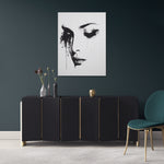 toile_decorative_femme_noir_et_blanc