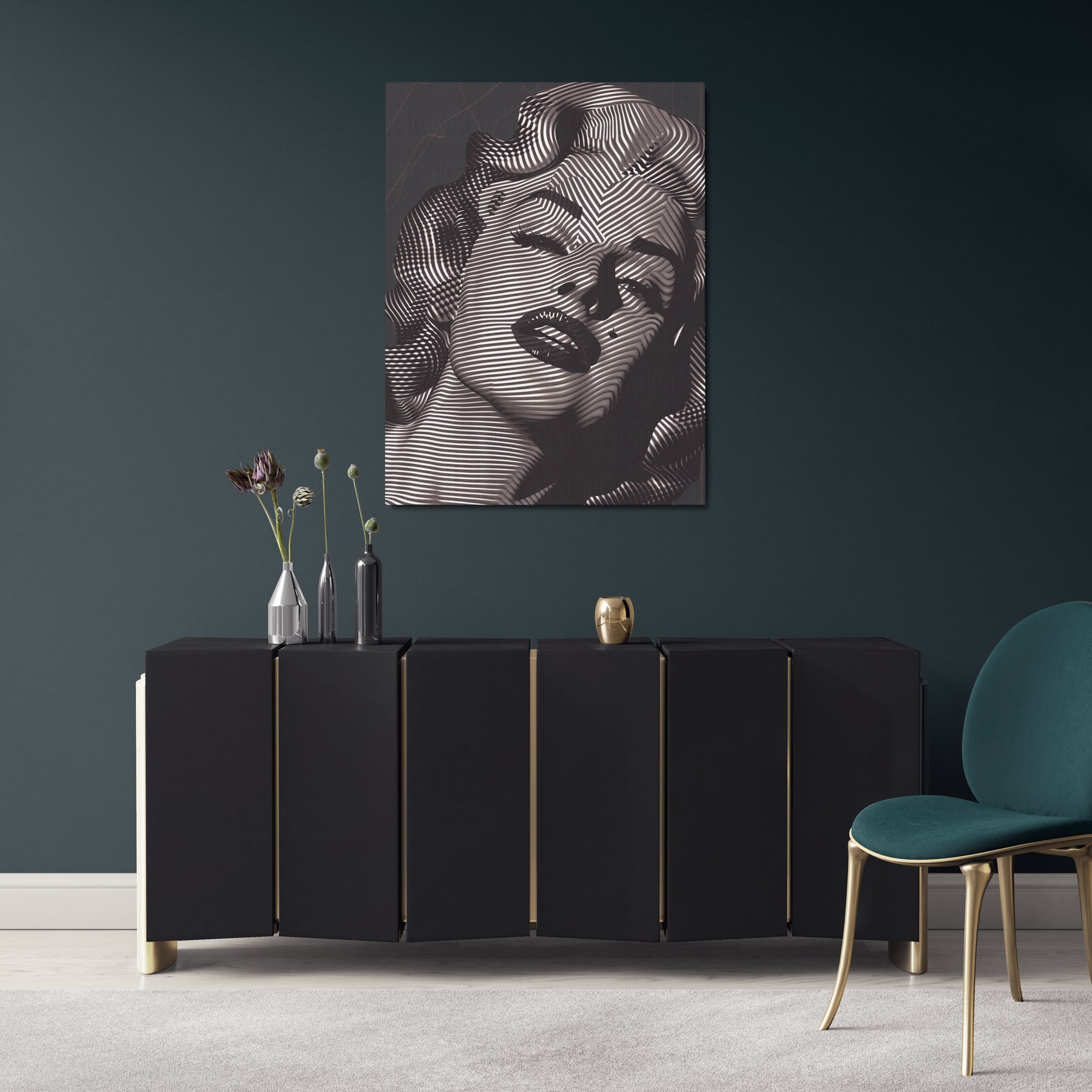 toile_decorative_pop_art_noir_et_blanc