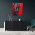 toile_decorative_zen_bouddha_rouge