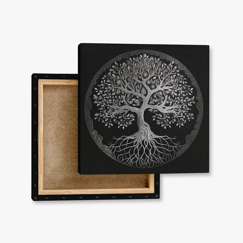 toile_imprimee_Arbre_de_vie_argent