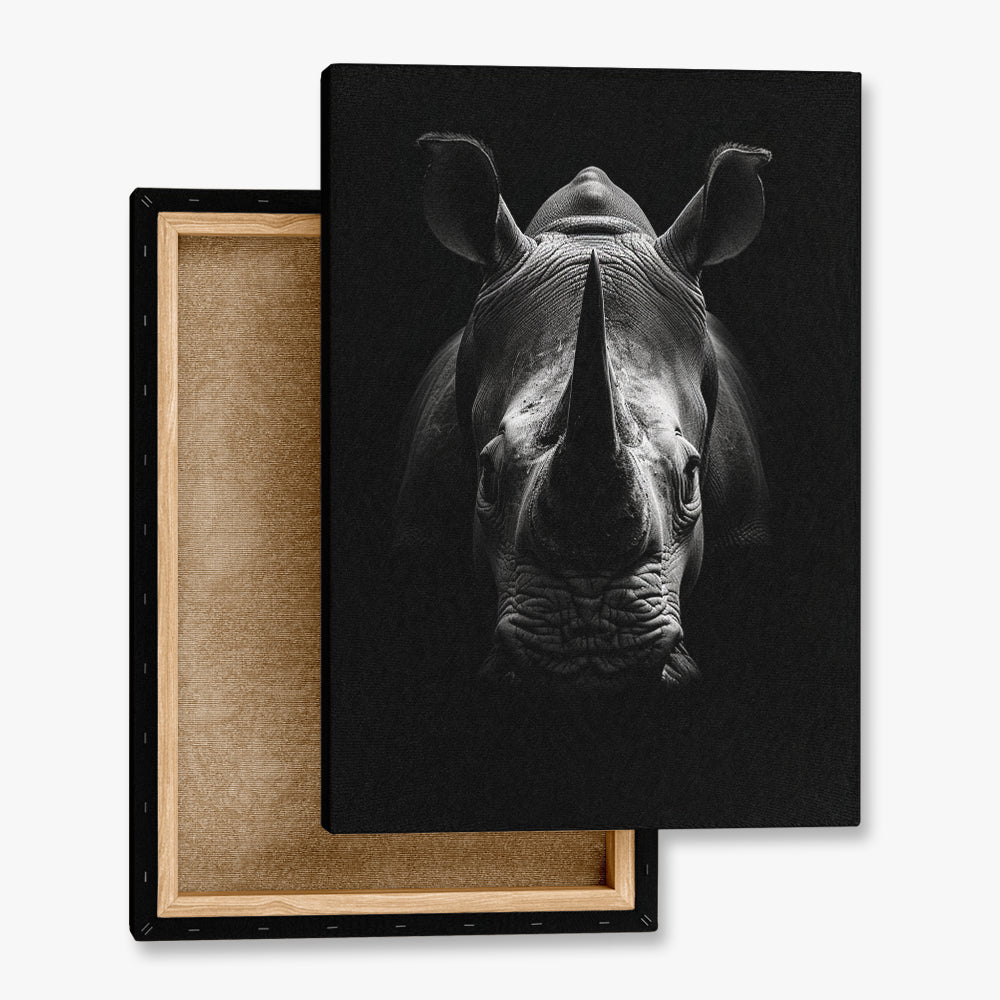toile_imprimee_animaux_afrique_noir_et_blanc