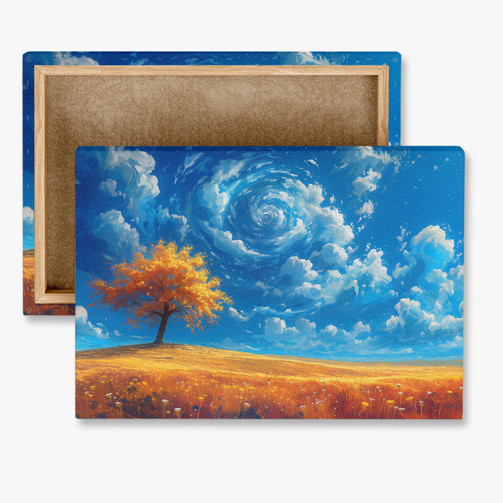 toile_imprimee_arbre_de_vie_jaune