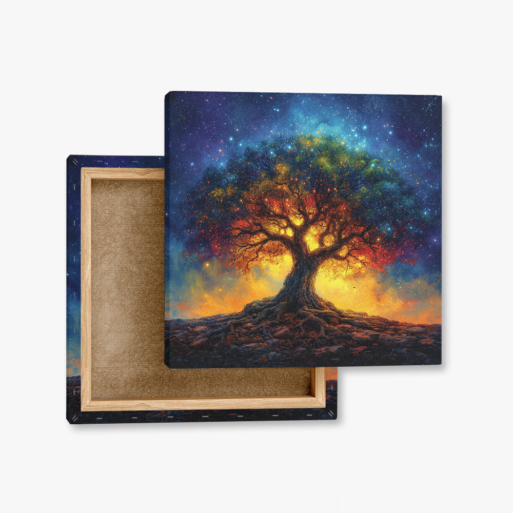 toile_imprimee_arbre_de_vie_multicolore