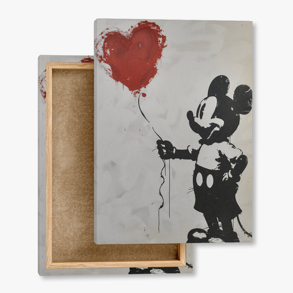 toile_imprimee_banksy_ballon_mickey