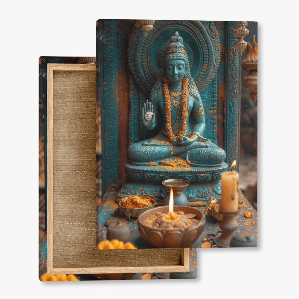 toile_imprimee_bouddha_bougies